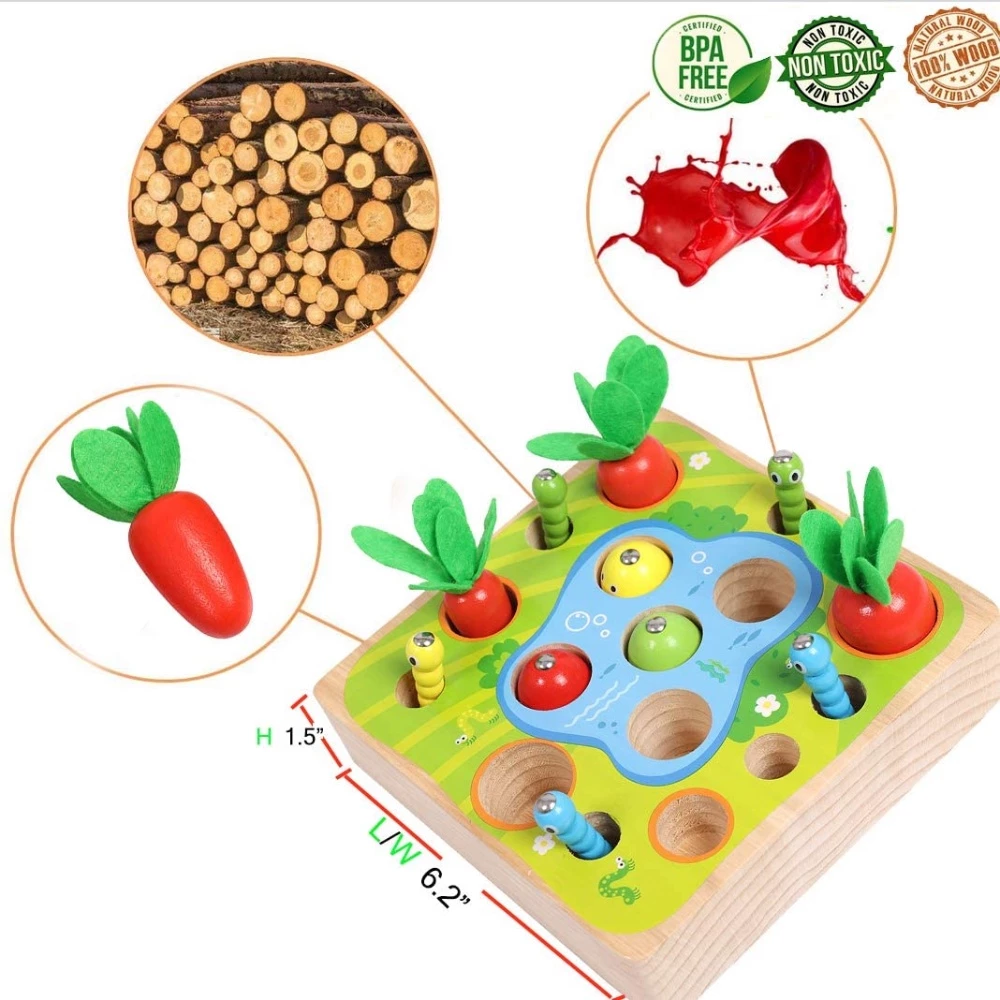 ของเล่นไม้ Montessori เกมตกปลา สำหรับเด็ก 1-3 ปี thumbnail 5