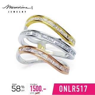 Memorine Jewelry แหวนเงินแท้ 925 ฝังเพชรสวิส (CZ) : ONLR517