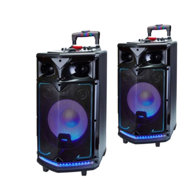 Music D.J. M-7000IT ลำโพงล้อลากขนาดใหญ่ 12 นิ้ว 12000 วัตต์ P.M.P.O. - สีดำ