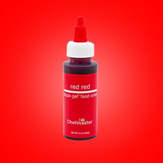 สีเจล สีแดงสด ขวด 65กรัม /Chefmaster Color RED RED Liqua-Gel 2.3oz / 5061