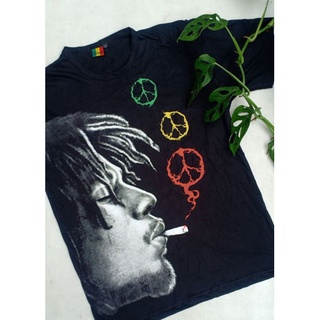 เสื้อยืด พิมพ์ลาย Bob marley rasta ของแท้