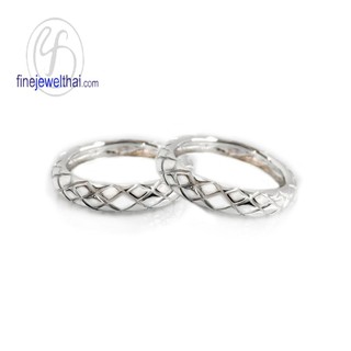 แหวนเงิน-เงินแท้ 925-แหวนคู่-แหวนหมั้น-แหวนแต่งงาน-Couple-silver-wedding-ring-finejewelthai - RC120300