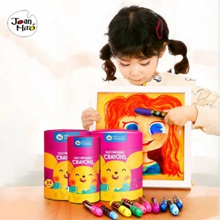 Joanmiro  Baby Roo Silky Crayon สีเทียนเนื้อนุ่มปลอดสารสำหรับเด็ก #2ขวบ #3ขวบ #silkycrayon