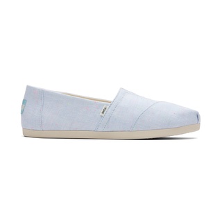 TOMS รองเท้าลำลองผู้หญิง แบบสลิปออน (Slip on) รุ่น Alpargata Seasonal Light Blue Speckled Linen (A) รองเท้าลิขสิทธิ์แท้