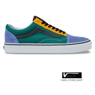 VANS OLD SKOOL MIX &amp; MATCH CADMIUM YELLOW TIDEPOOL SNEAKERS สินค้ามีประกันแท้