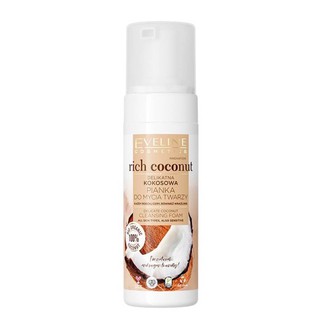 Eveline Rich Coconut Delicate Face Cleansing Foam 200ml.โฟมล้างหน้ามะพร้าวอ่อน