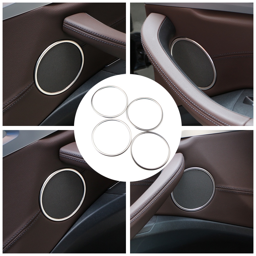 สติกเกอร์ติดฝาครอบลําโพงเครื่องเสียงรถยนต์ สเตนเลส สําหรับ BMW X3 G01 X4 G02 2018-2022 4 ชิ้น ต่อชุด – โปรปัง