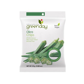 Greenday Okra Chips กรีนเดย์กระเจี๊ยบกรอบ 25 กรัม