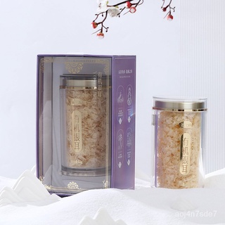 Yanzhifang Organic Materia Medica Tremella68gGolden Swallow White Fungus ของแห้ง Gutian Tremella เห็ดหูหนูขาวเหนียวนุ่มท