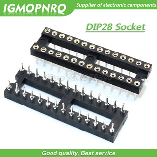 อะแดปเตอร์ซ็อกเก็ต IC DIP-28 รูกลม 28 Pins 2.54 มม. DIP DIP28 28PIN 5 ชิ้น IGMOPNRQ