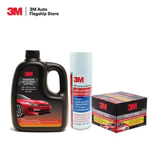 3M Set แชมพูล้างรถ ขนาด 1000 Ml. PN39000W + ผลิตภัณฑ์หล่อลื่นอเนกประสงค์ 200ml. PN08898T + เคลือบเงารถยนต์ สูตรคานูบา PN39526LT