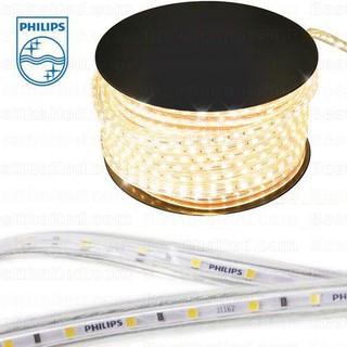 ไฟเส้นสายยางLED แบนสีขาว ไฟสายยางฟิลลิป์ LED ROPE LIGHT PHILIPS ยาว10เมตรแสงขาวหรือส้ม