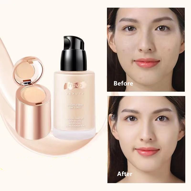 Novo ครีมคอนซีลเลอร์รองพื้น ให้ความชุ่มชื้น กันน้ํา กันเหงื่อ สําหรับแต่งหน้า