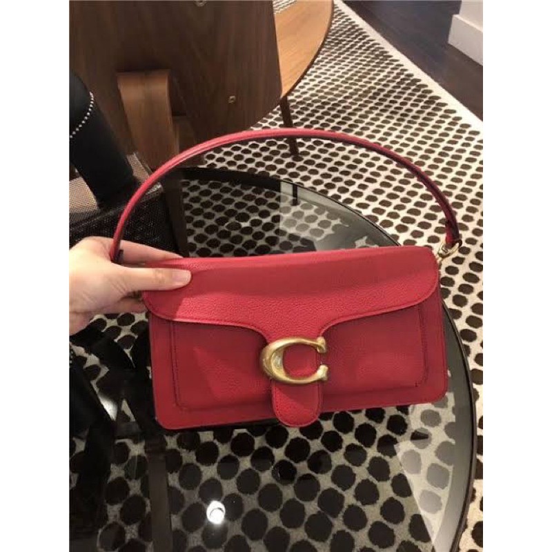 (ผ่อน0%) กระเป๋า สะพายข้าง หนังแท้ สีแดง Coach Tabby Shoulder Bag 26 Style No. 73995 B4/Red Apple งานshop