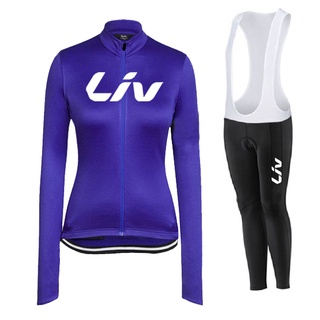 เสื้อกีฬาแขนยาว ลาย Liv แฟชั่นฤดูใบไม้ร่วง สําหรับขี่จักรยาน MTB