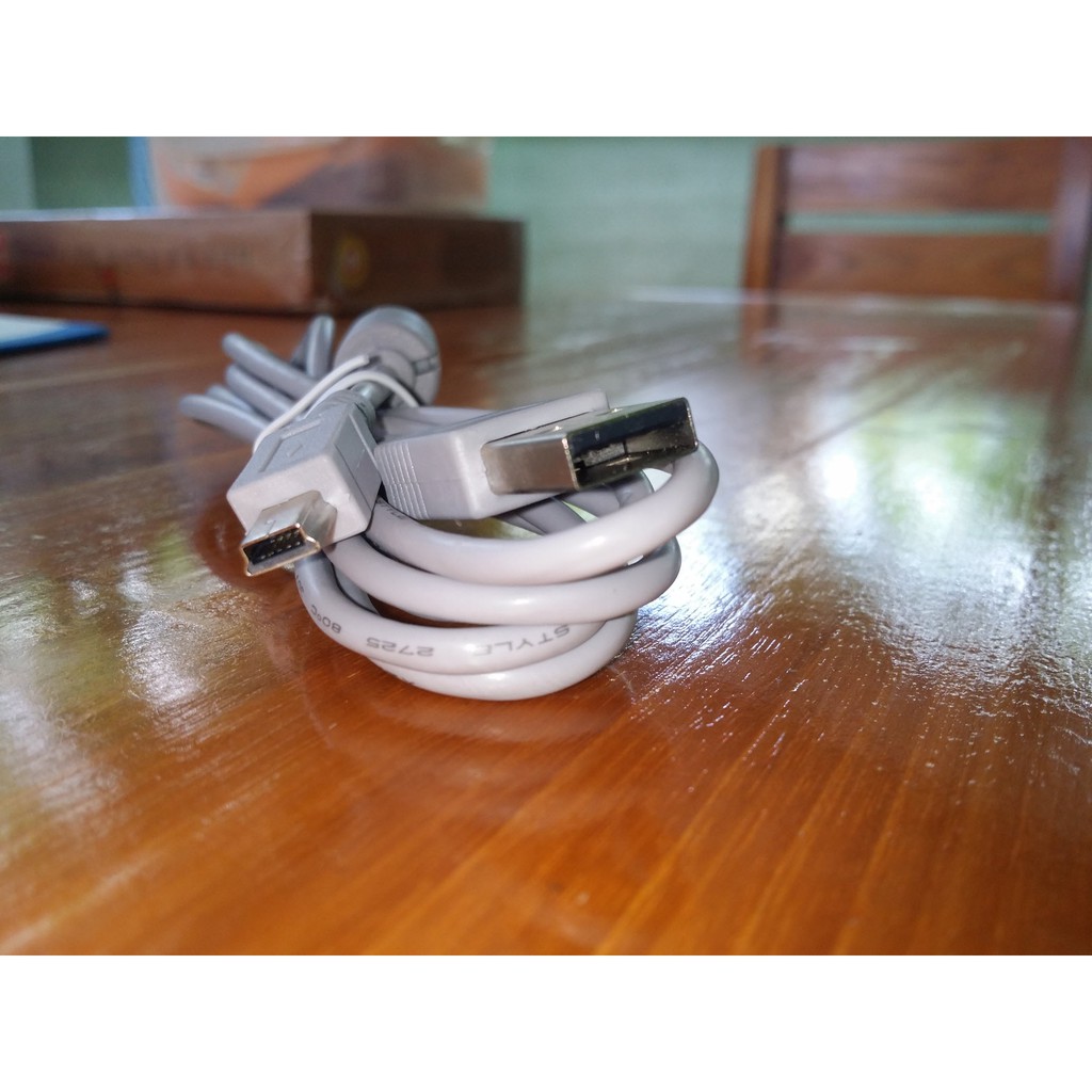 USB 2.0 A Male to 5-Pin Mini B Cable สำหรับชาร์จและซิงค์ สายยาว 1.5 เมตร