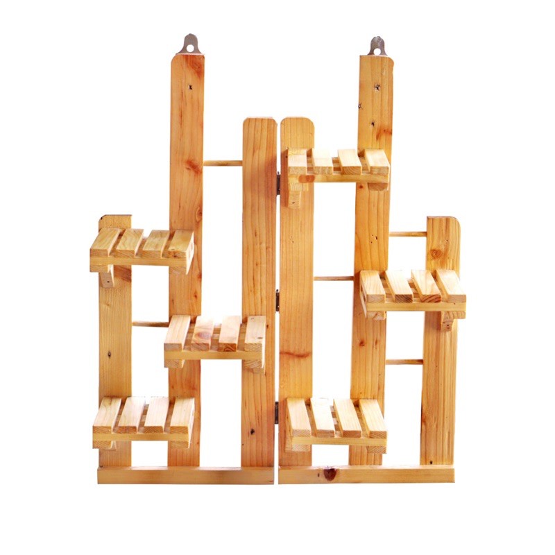 lรับทำตามแบบl ชั้นไม้ วางต้นไม้ วางเเคคตัส พับได้ เเขวนได้ ขนาด W 40 x H 48 cm. เเถมฟรี! ตะขอรูปตัว 