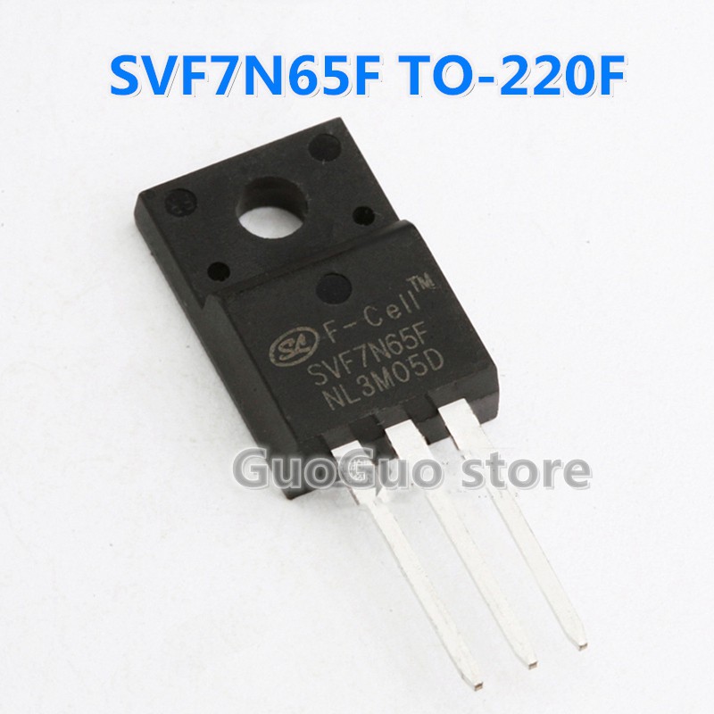 5pcs SVF7N65F TO-220F SVF7N65 7N65 7N65F TO-220 7A 650V N-Channel MOSFET ใหม่เดิม