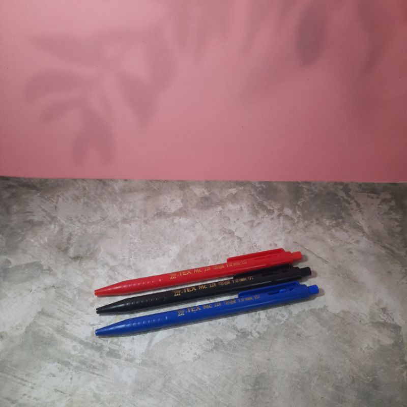(5 ด้าม/10 ด้าม) ปากกาหมึกเจล TEX MC228 OBJel 1.0 mm. สีน้ำเงิน แดง ดำ