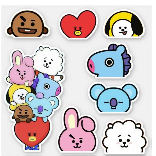 สติ๊กเกอร์ BT21 / สติ๊กเกอร์ BTS / สติ๊กเกอร์ BT21