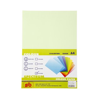 กระดาษสีถ่ายเอกสาร A4 (80แกรม) สีเขียวเข้ม 500 แผ่น Copy color paper A4 (80 grams), dark green, 500 sheets