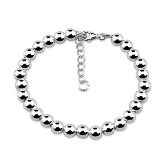 Silver thai Sterling Silver 16cm Ball Bead Bracelet สร้อยข้อมือลูกปัดเงินแท้ 16 ซม.