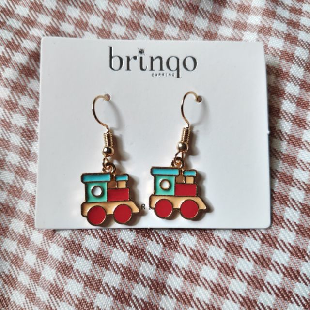 ต่างหูลายรถไฟ Train Earring Shopee Thailand