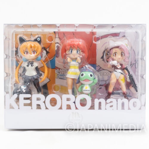 ของแท้100% Frog Keroro Gunso nano! Keroro &amp; Natsumi Alisa &amp; Nevula Kitten Figure set