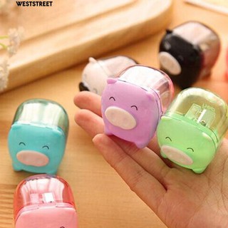 ✅COD 1Pc Cute Mini Pig Shaped ซูเปอร์การ์ตูนนักเรียนดินสอ Sharpener Stationery Tool