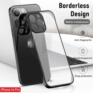 Apple iPhone 14 iPhone14 Plus Pro Max เคส เคลือบด้าน ใส ไม่มีกรอบ พลาสติกแข็ง ด้านหลัง เคสโทรศัพท์