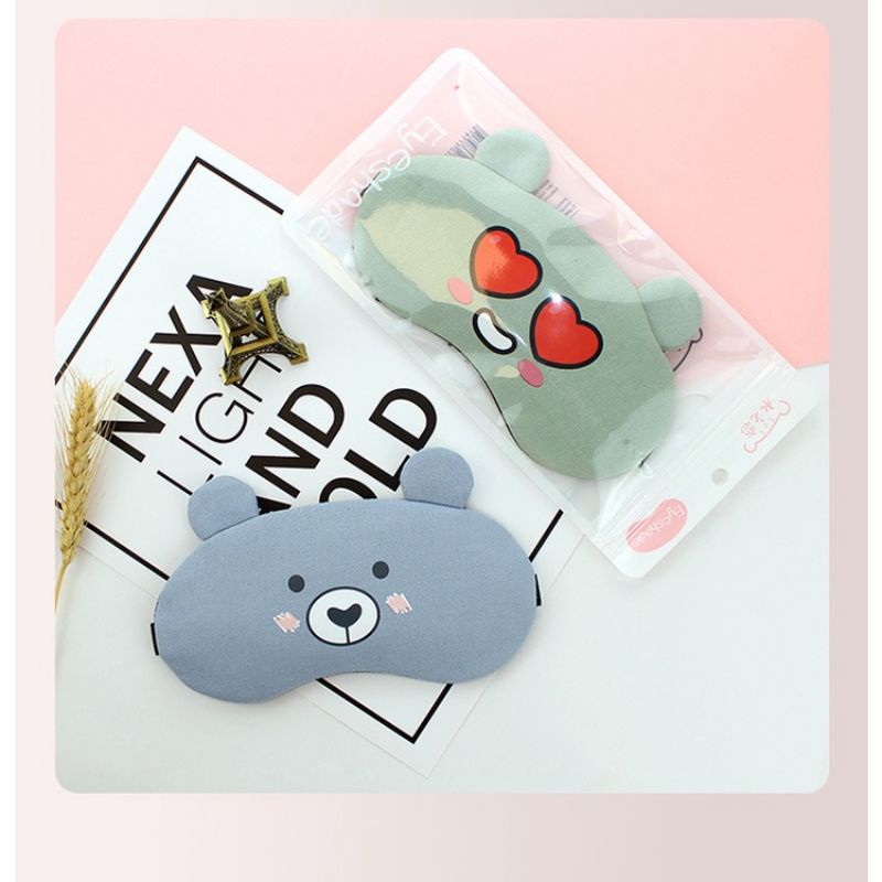 ผ้าปิดตา+แถมเจล​ทุกชิ้น (eye mask) ที่ปิดตา ผ้าปิดตานอน ที่ปิดตานอน เจลปิดตา ผ้าปิดตาพร้อมเจล ปิดตานอน น่ารัก ลายการ์ตูน