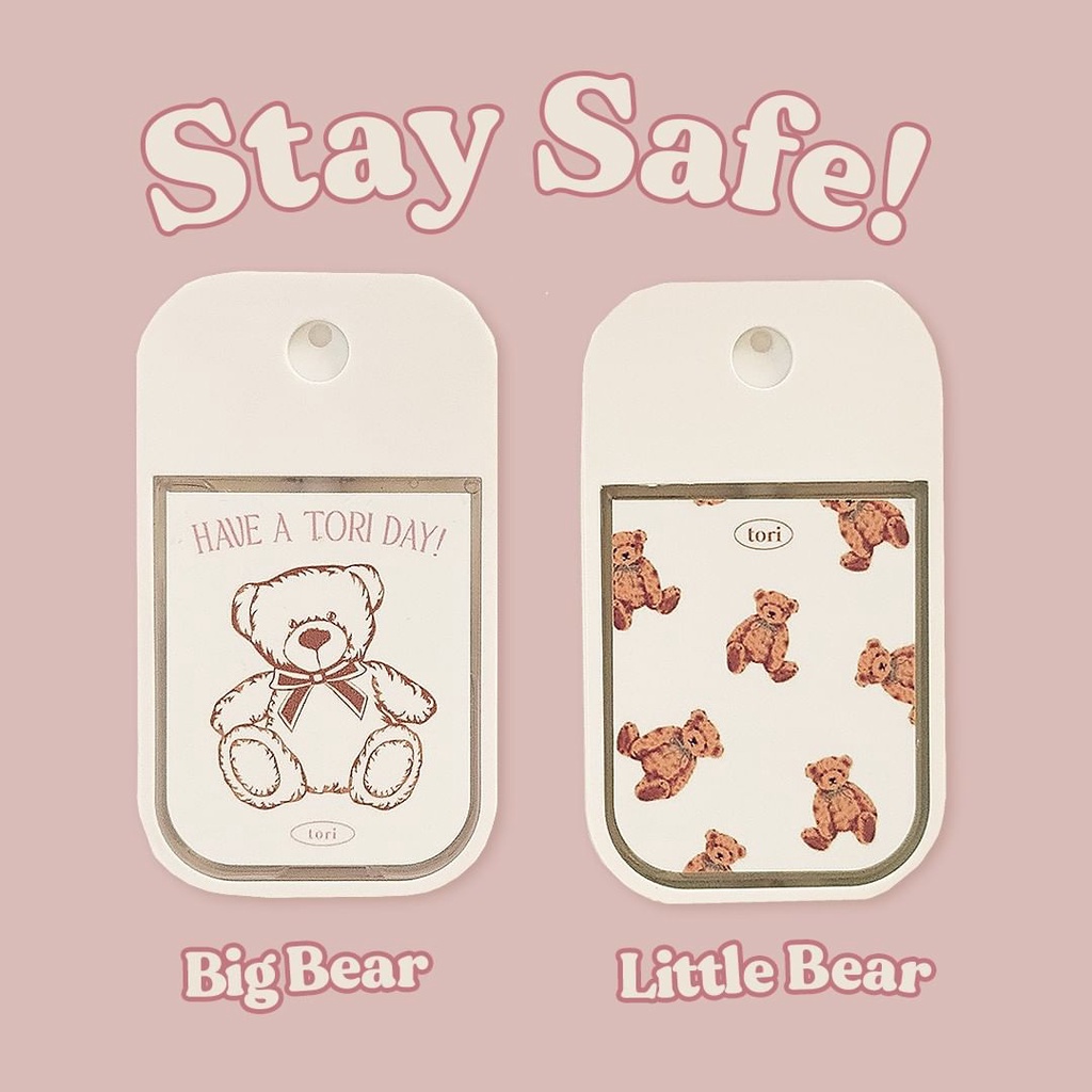 TORIAROMA | Tori Alcohol Spray รุ่น Little Big Bear สเปรย์พกพากลิ่นหอม สะอาด สดชื่น ไม่ฉุน ขนาดน่ารัก พกพาง่าย