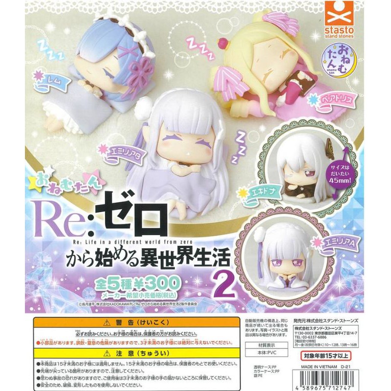 Gashapon Onemutan Re: Zero Starting Life In Another World Vol.2 กาชาปอง