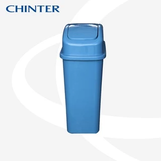 CHINTER F076ถังขยะทรงเหลี่ยมฝาสปริงบน10ลิตร,15ลิตร,20ลิตรมีให้เลือก