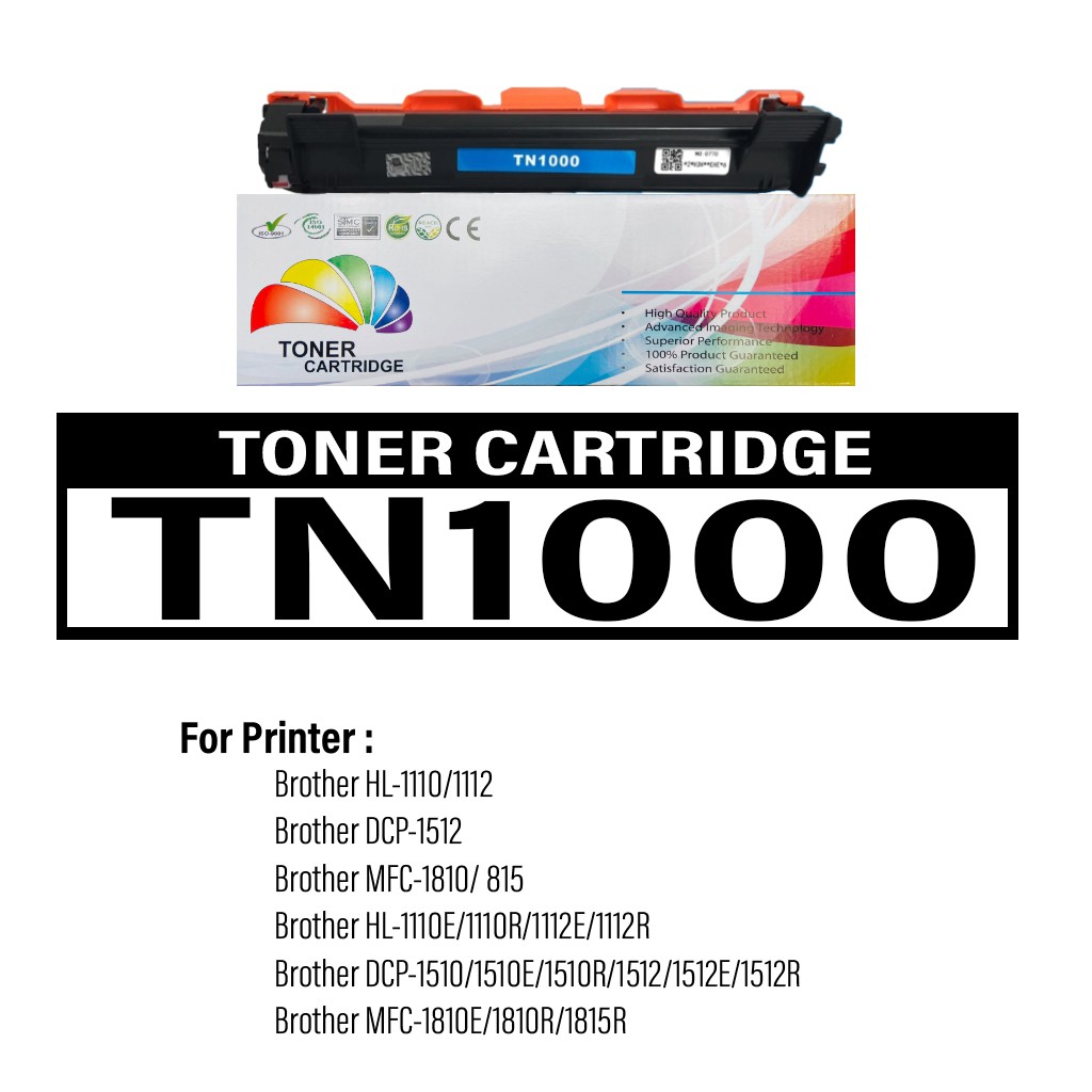 TN-1000 Brother/Fuji ตลับหมึก Toner TN1000 For HL-1110/HL-1210/DCP-1510/DCP1610w/MFC-1810-1815-1910