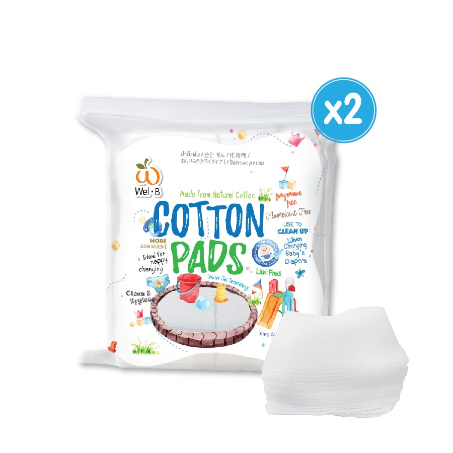 [ใส่โค้ด X8CL87DG ลด 20%] Wel-B Cotton Pads 130g (เวลบี สำลีแผ่นขนาด ...