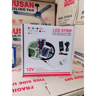 ไฟริบบิ้น 5050 ไฟเส้น RGB ไฟตกแต่งห้อง 5เมตร ไฟเส้นเปลี่ยนสีได้ LED Strip  IP65 ไฟตกแต่ง รีโมท 24 ปุ่ม