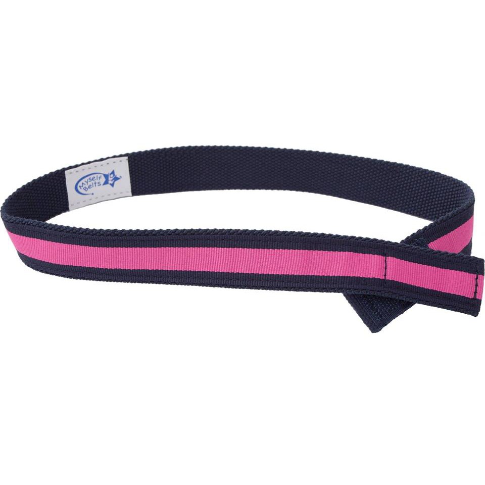 Myself Belts เข็มขัดสำหรับเด็ก 28 ปีจากอเมริกา ลายสีชมพู/สีกรม
