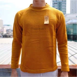 #8845 เสื้อกันหนาวพระ เสื้อไหมพรม คอกลม ผ้าพื้น สีแก่นขนุน เสื้อกันหนาว พระ พระสงฆ์ เสื้อพระ เณร เสื้อเณร