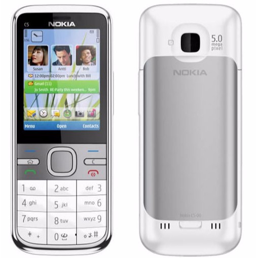 โทรศัพท์มือถือโนเกียปุ่มกด NOKIA C5  ( สีขาว ) 3G/4G รุ่นใหม่2020 รองรับภาษาไทย