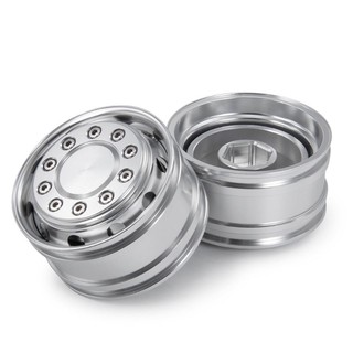 1/14 RC Truck วงล้ออลูมิเนียมหน้ากว้าง ดุมหกเหลี่ยม Front Wheel Rim Hub 10 Spoke for 1:14 Tamiya