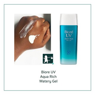 RINLIN Biore UV Aqua Rich Waterly Gel SPF50+ PA++++ บิโอเร ยูวี อะควา ริช วอเตอร์รี่ เจล 90มล. กันแดด เนื้อบาง ขนาดพกพา