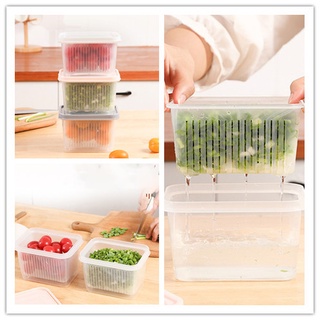 The Latest Double-layer Water Filter Drain Box Refrigerator Storage Box Vegetable and Fruit Fresh-keeping Box Water Filter Basket