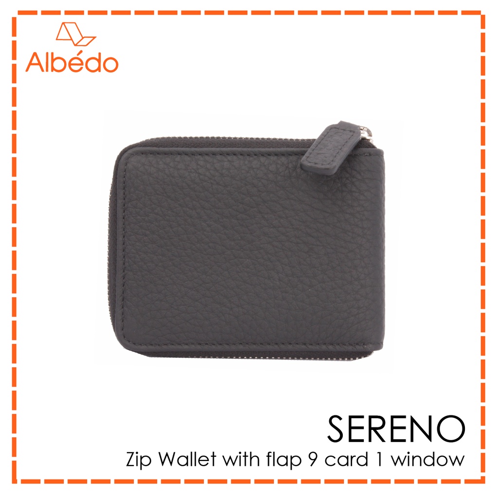 Albedo محفظة SERENO جلد طبيعي بسحاب دائري — صورة 7