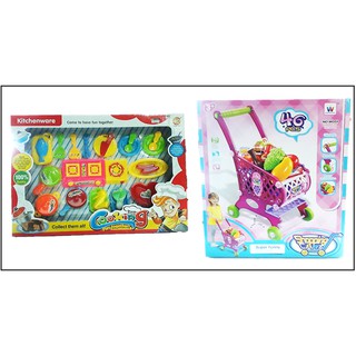 ชุดของเล่นสำหรับเด็ก ชุดครัว cooking play together // Minlane Toys Shopping Cart ของเล่นเด็ก รถเข็น ตะกร้า เด็ก