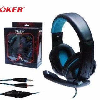 OKER HeadSet หูฟังพร้อมไมค์ รุ่น X2 (Black/Blue)