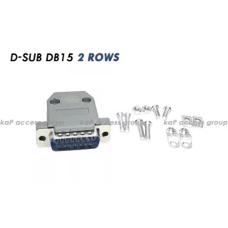 D-Sub DB15 2row 15pin 15ขา ตัวผู้,ตัวเมีย ดีซับ 15พิน บัดกรี