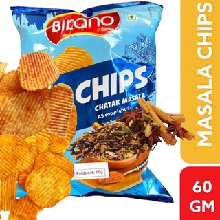 ขนมมันฝรั่งรสมาซาล่า 60 กbikano chips chatak masala 60g