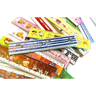 S0463 [รุ่นทึบ 16ซม.] ไม้บรรทัด พลาสติก ลายการ์ตูน รุ่นประหยัด สุ่มลาย (6นิ้ว) น่ารักมากๆ