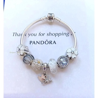 ♚✖Pandora สร้อยข้อมือ จี้รูปหัวใจน่ารัก แฟชั่นสําหรับผู้หญิง A3 as68 Po